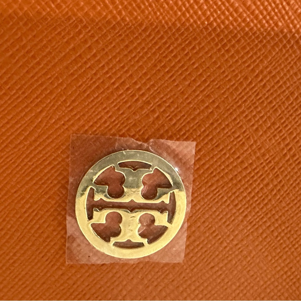 Tory Burch Orange Leather glasses case - Picture 2 of 10